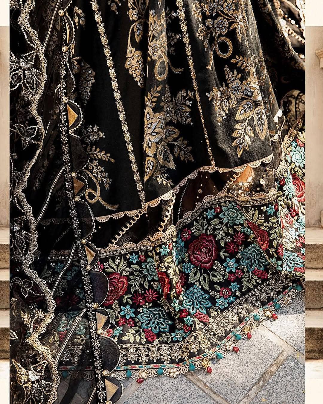 Stitched Look of Unstitched Maria B Sateen/CST-806/Size - S M L XL