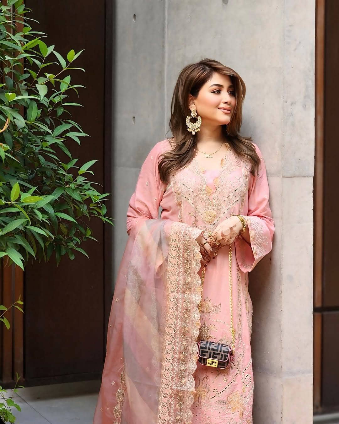 Spotted in Faiza Saqlain Lawn 25/Peony/Peach