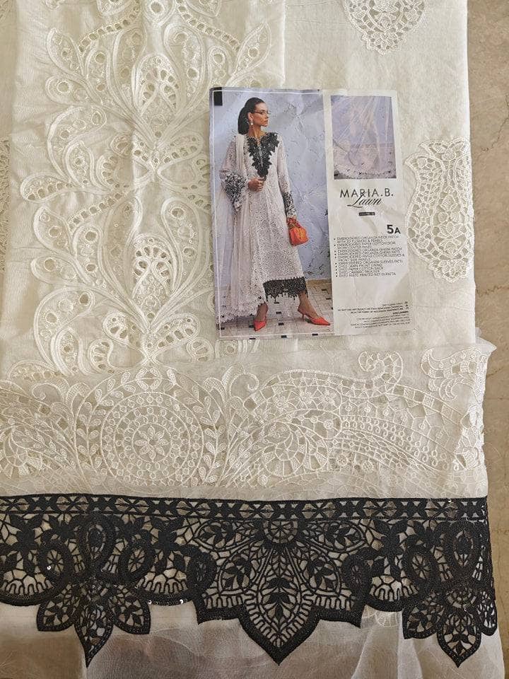 Open Pic/Maria B Luxury Lawn 25/5A/Off White