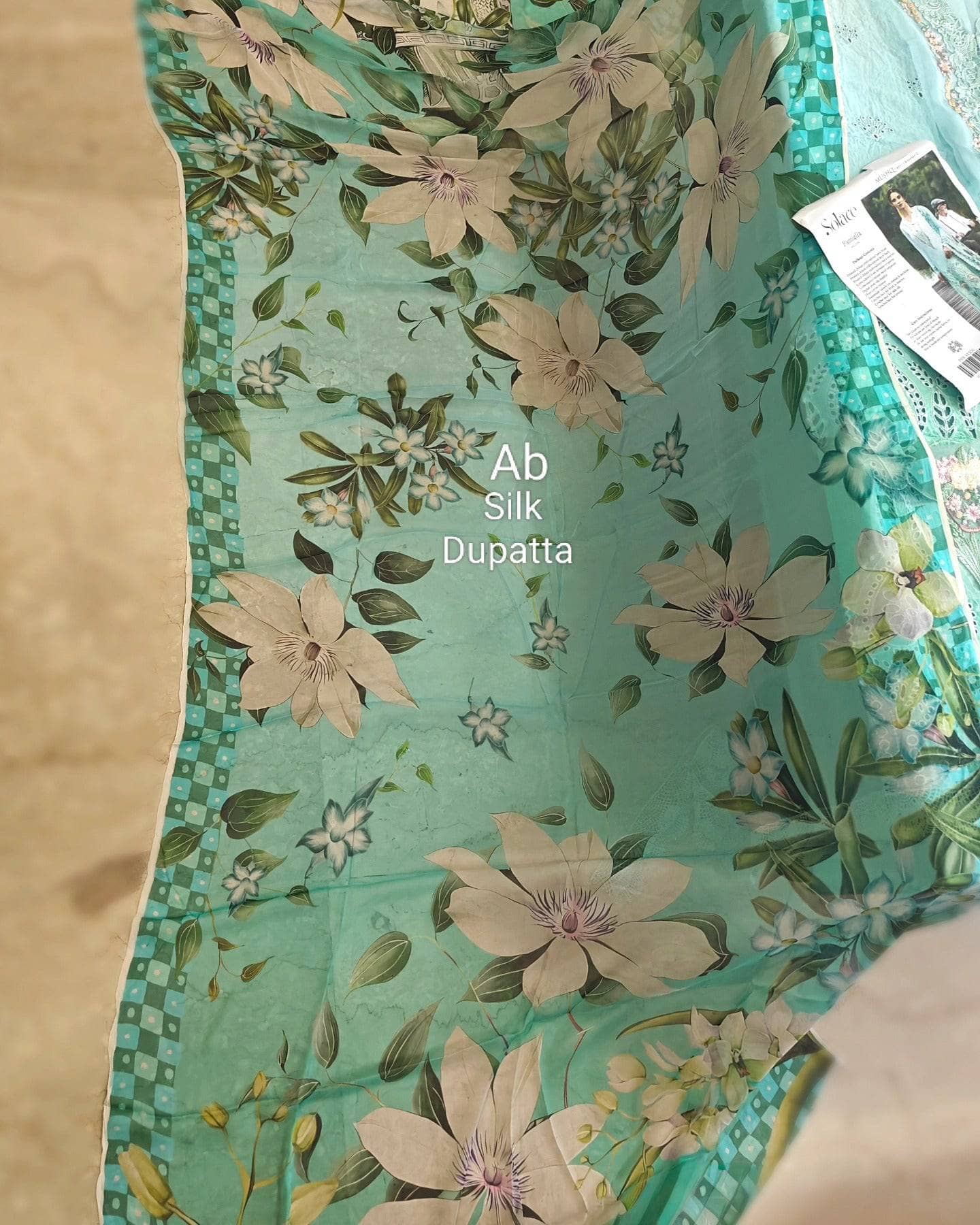 Open Pic/Mushq Solace Chikankari/Famiglia/Light into Dark Sea Green