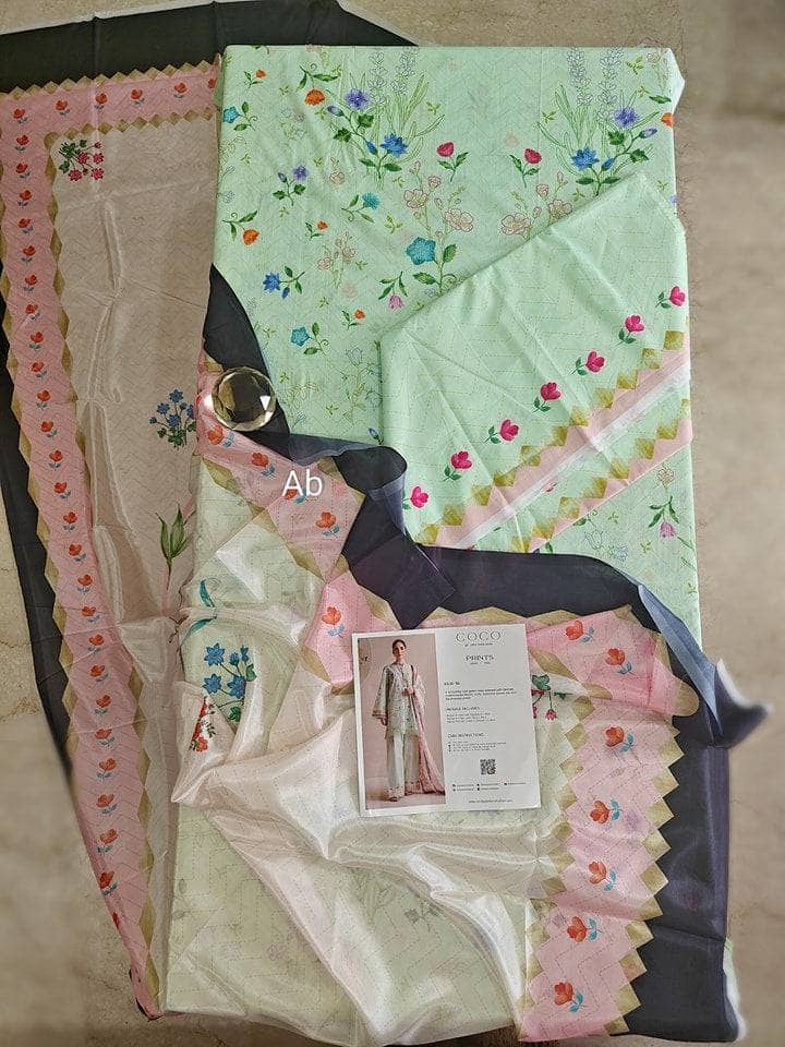 Open Pic/Zara Shahjahan Coco Prints 25/Vol 2/Kaia-09 A/Silk Dupatta