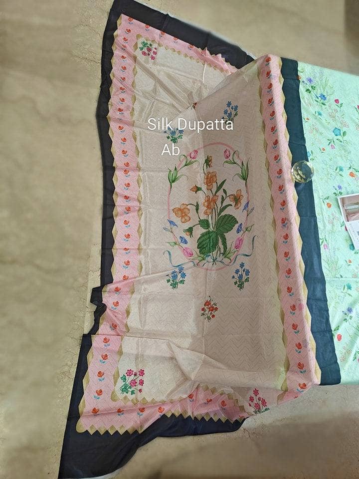 Open Pic/Zara Shahjahan Coco Prints 25/Vol 2/Kaia-09 A/Silk Dupatta