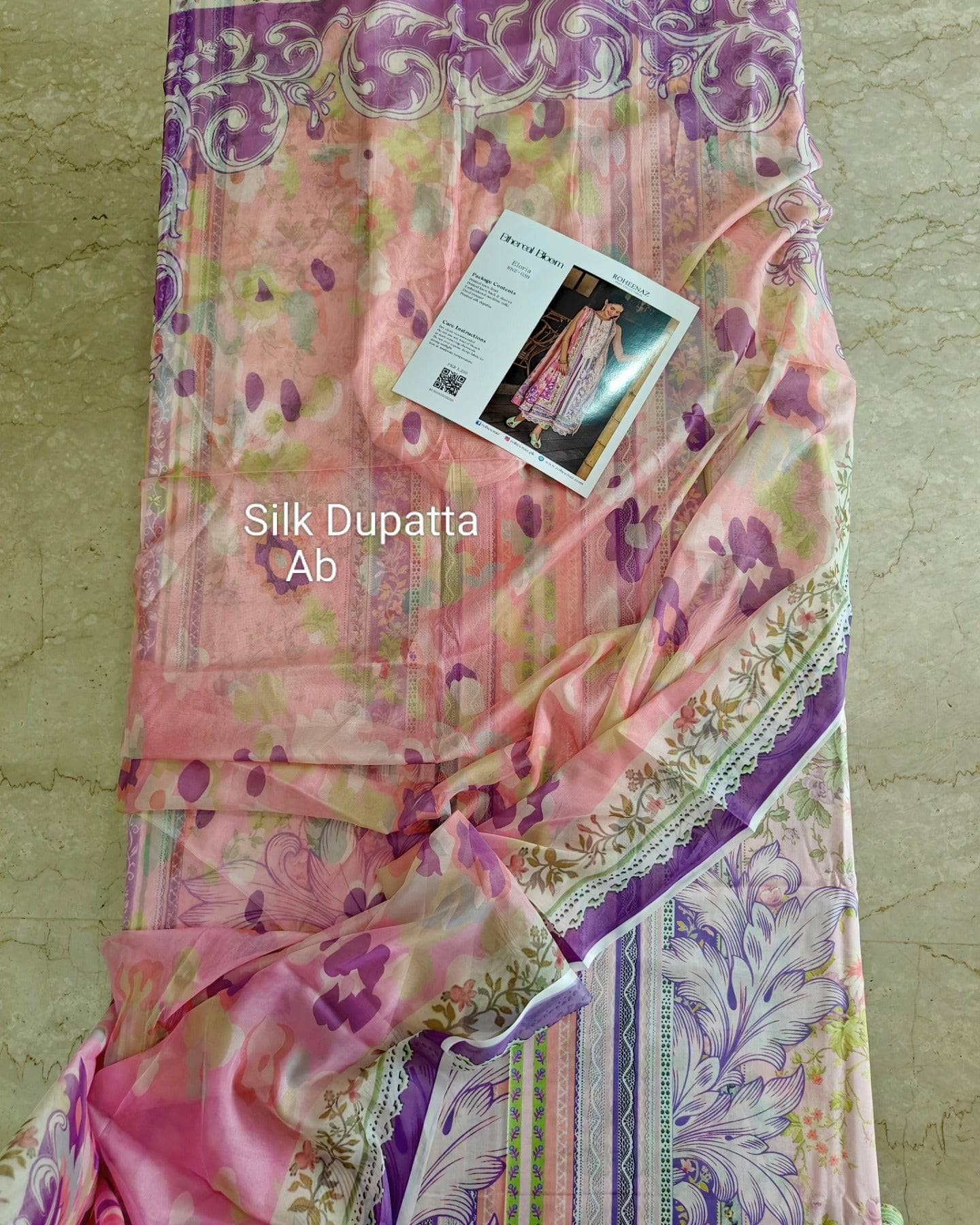 Open Pic/Roheenaz Ethereal Blooms/Eloria/Silk Dupatta