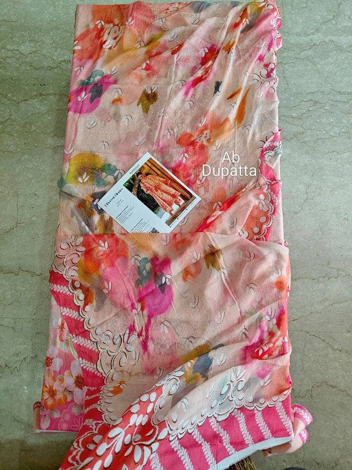 Open Pic/Roheenaz Ethereal Blooms/Zaria/Chiffon Dupatta