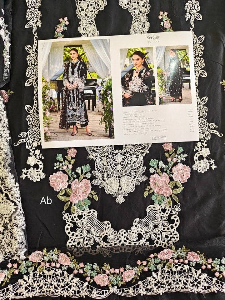 Open Pic/Elaf Luxury Lawn 25/ELH-6A SERENA/Black