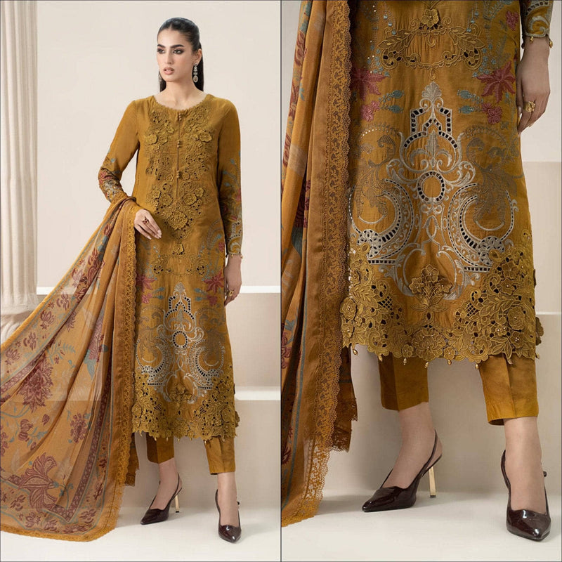 Open Pic/Maria B Luxury Lawn 25/Vol 2/D 06/Mustard