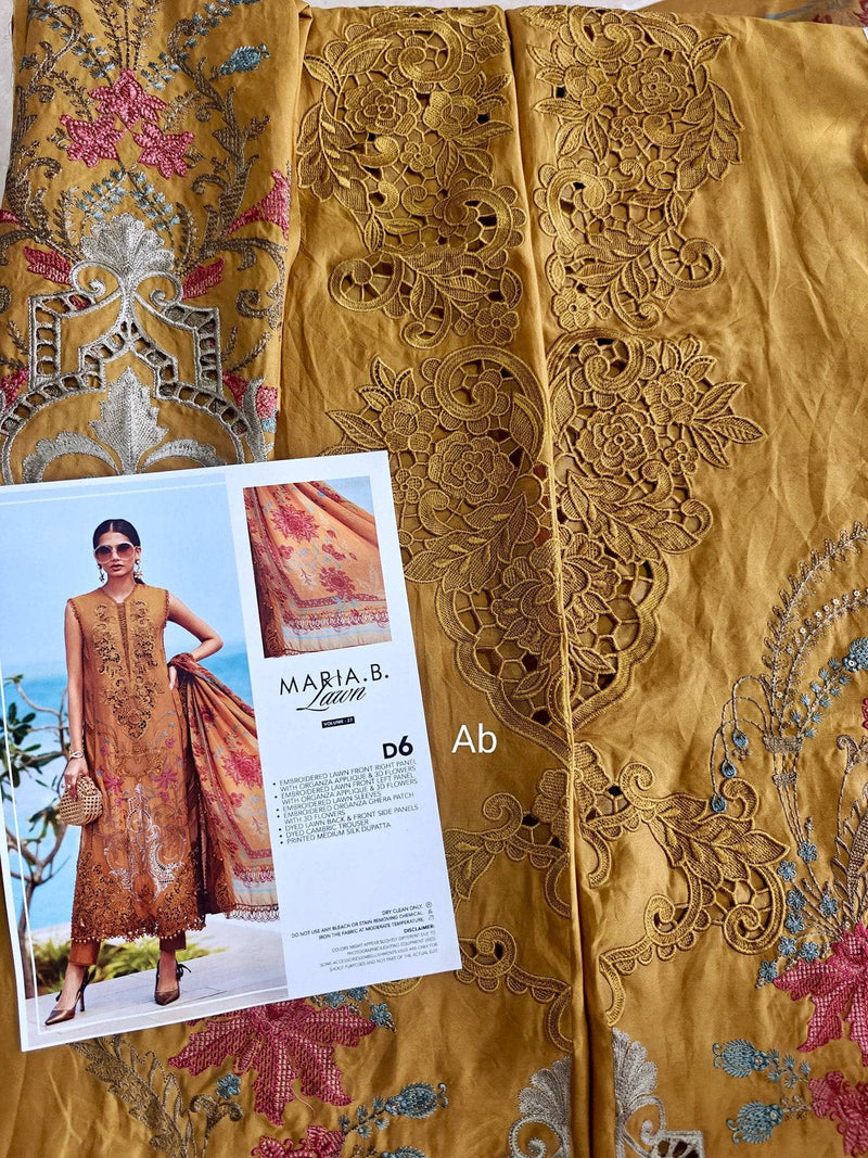Open Pic/Maria B Luxury Lawn 25/Vol 2/D 06/Mustard