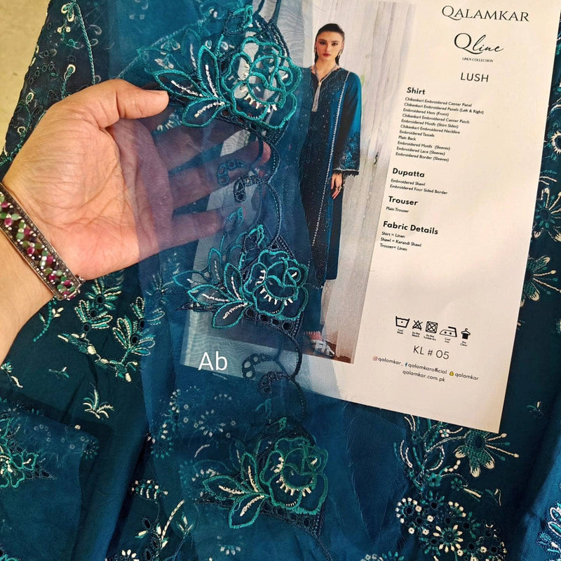 Open Pic/Qalamkar Q Line Linen 25/Lush/KL 05