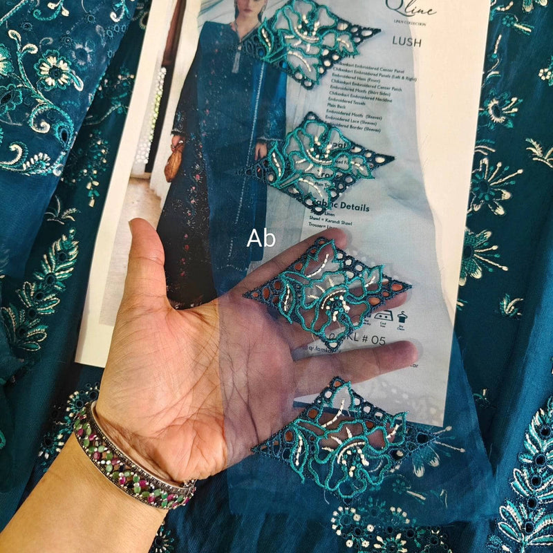 Open Pic/Qalamkar Q Line Linen 25/Lush/KL 05