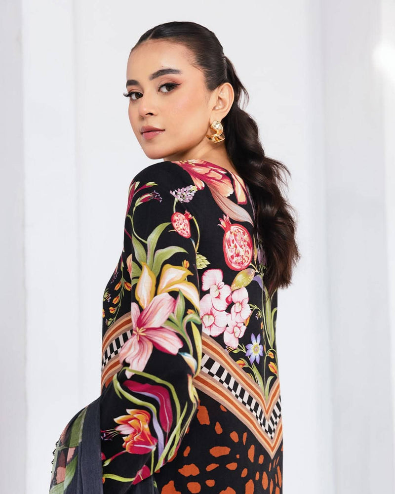 Maria B M Basics Winter/Vol 2/Slub Khaddar/1B/Black