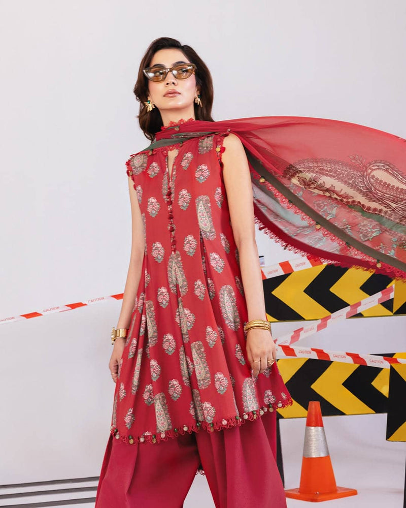 Maria B M Basics/Vol 2/Linen/Red/10 A