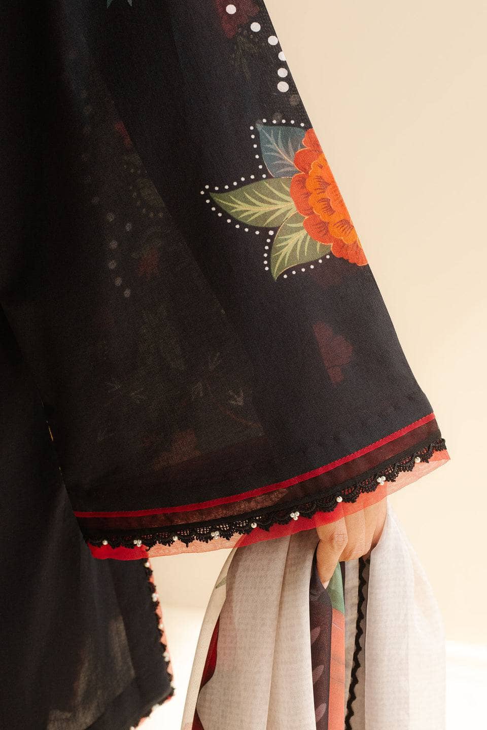 Zara Shahjahan Coco Prints 25/Vol 2/Nyra-5A/Silk Dupatta