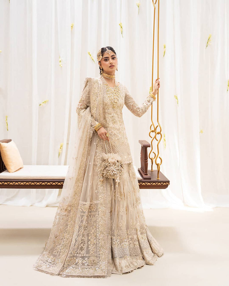 Faiza Saqlain Rua Wedding Formals/Ivory/Safak