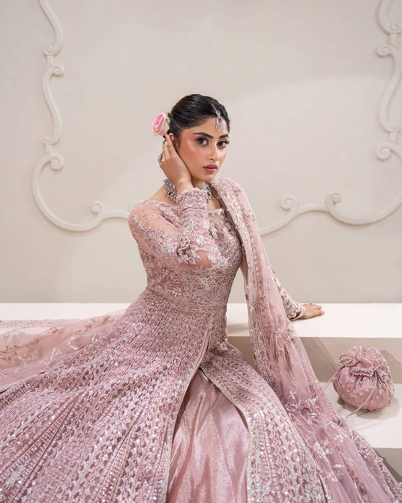 Faiza Saqlain Rua Wedding Formals/Dusty Pink/Leyan