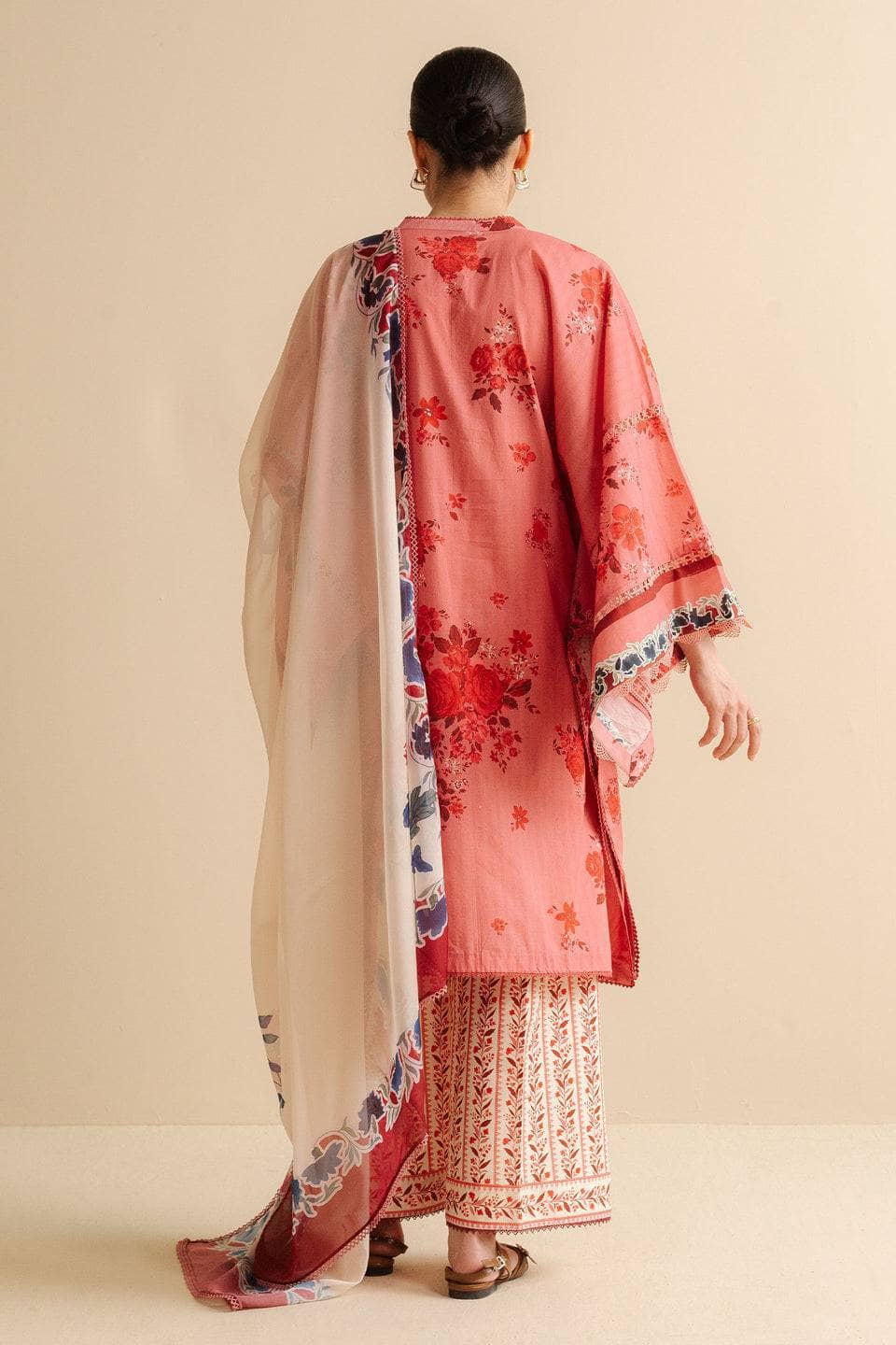 Restocked/Zara Shahjahan Coco Prints 25/Vol 2/Leya-1A/Silk Dupatta