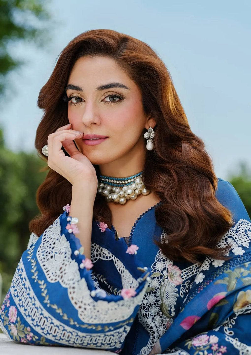 Elaf Luxury Lawn 25/ELH-2A ZIVA/Teal Blue
