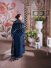 Mahnur Amelia Luxury Winter 26/Velvet Palachi Shawl/Corduroy/Velvet Palachi Shawl/Royal Blue/Am 01
