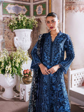 Mahnur Amelia Luxury Winter 26/Velvet Palachi Shawl/Corduroy/Velvet Palachi Shawl/Royal Blue/Am 01