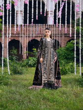 Mahnur Amelia Luxury Winter 26/Velvet Palachi Shawl/Corduroy/Striking Black/AM 05