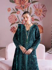 Mahnur Amelia Luxury Winter 26/Velvet Palachi Shawl/Corduroy/Rich Teal/AM 06