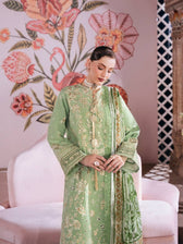 Mahnur Amelia Luxury Winter 26/Velvet Palachi Shawl/Corduroy/Soft Sage Green/AM 08