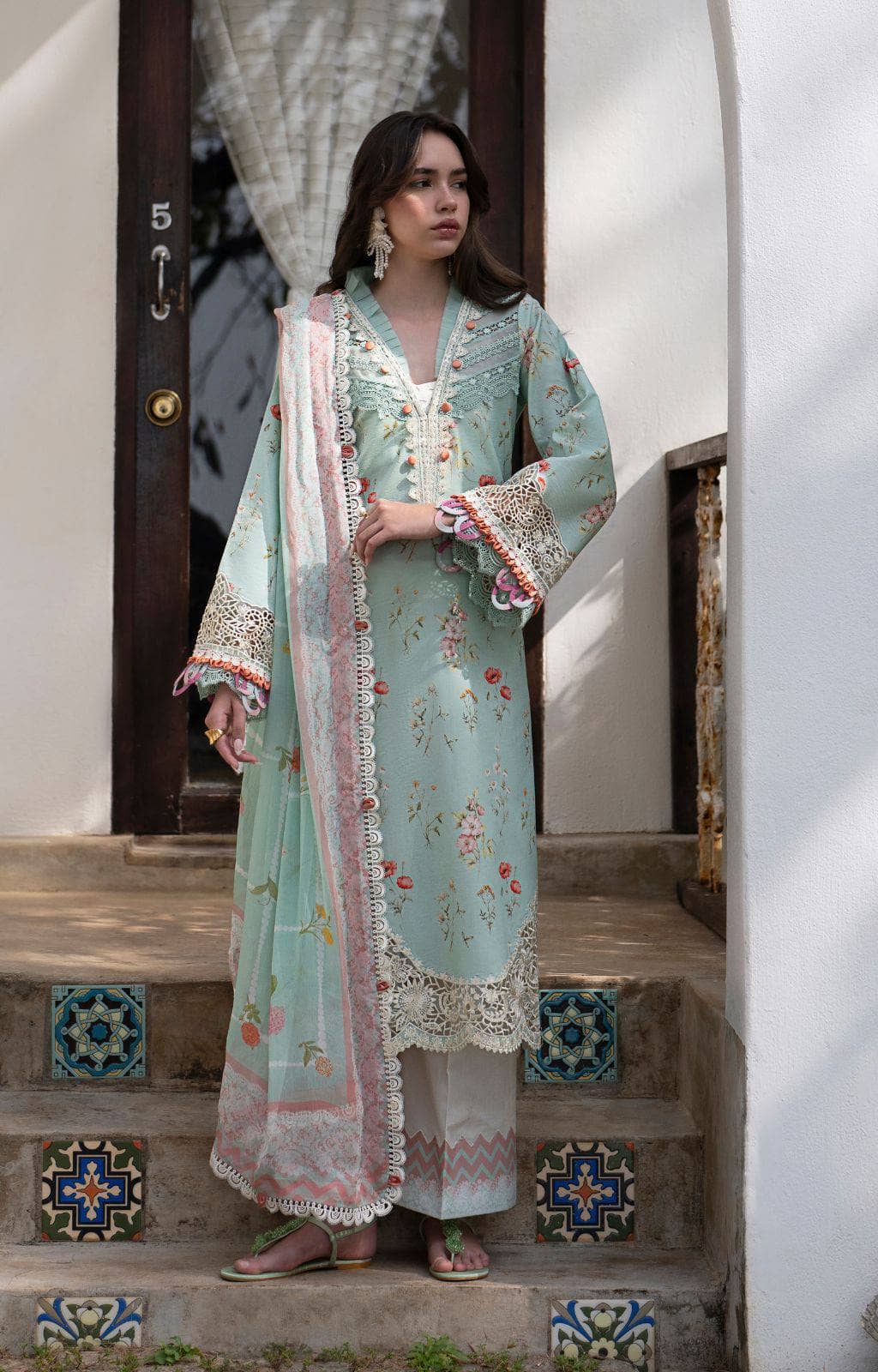 Ajr Couture Printkari/Aqua