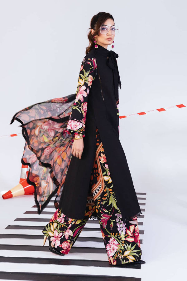 Maria B M Basics Winter/Vol 2/Slub Khaddar/1B/Black