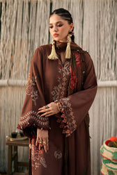 Maria B M Prints/Fall Edit 26/10 B/Dobby Linen Suit/Light Brown