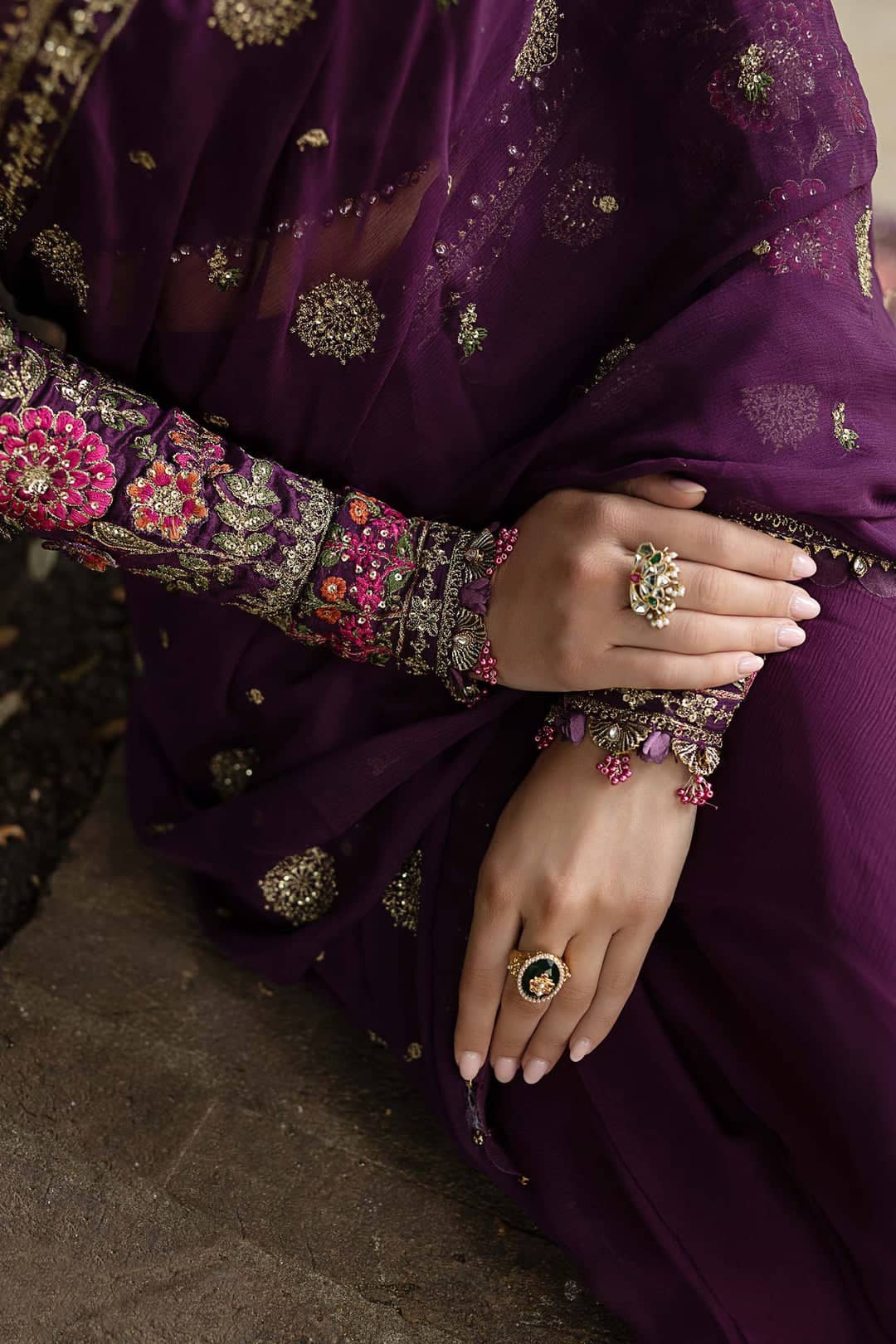 Maria B Soiree Luxury Formals/Plum/D1