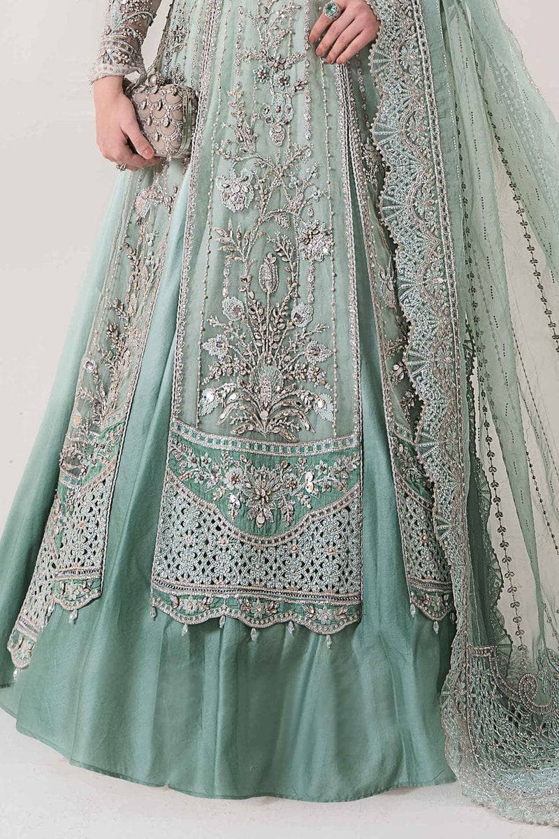 Restocked/Maria B Mbroidered/Aqua/Crystals Embedded/BD 2803
