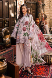 Maria B M Prints/Fall Edit 26/9 A/Dobby Linen Suit/Lilac