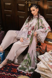 Maria B M Prints/Fall Edit 26/9 A/Dobby Linen Suit/Lilac
