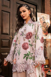 Maria B M Prints/Fall Edit 26/9 A/Dobby Linen Suit/Lilac
