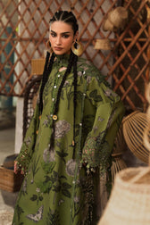 Maria B M Prints/Fall Edit 26/9 B/Dobby Linen Suit/Green