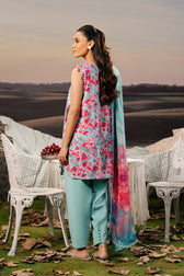 Maria B M Basics 25/Fall-Winter/Embroidered Arabic Lawn Suit | MB-PFUS25-10A/Sky Blue