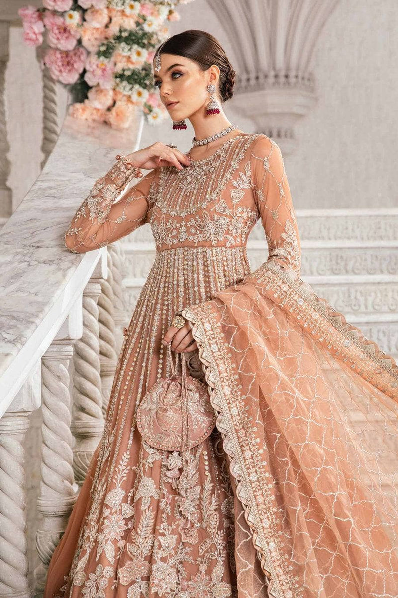 Maria B Mbroidered/Crystals Embedded/Ash Pink/BD 2804