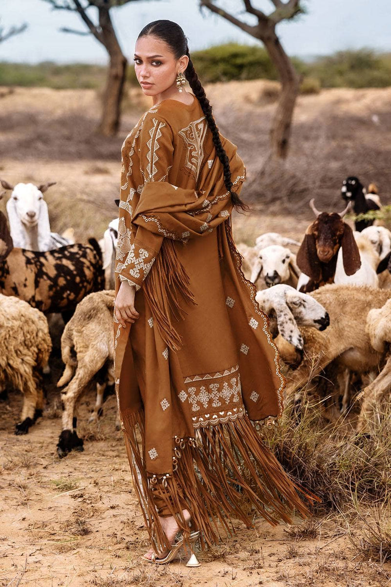 Gul Ahmed Luxe Patjhaar/Embroidered Pashmina Suit with Embroidered Shawl AP-52004