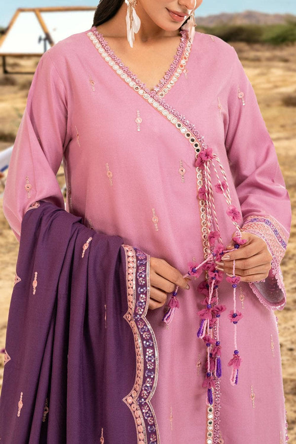 Gul Ahmed Luxe Patjhaar/Embroidered Pashmina Suit with Embroidered Shawl AP-52007