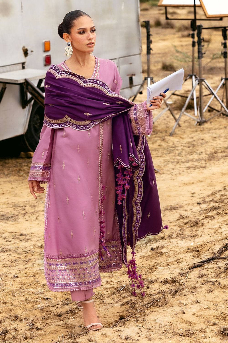 Gul Ahmed Luxe Patjhaar/Embroidered Pashmina Suit with Embroidered Shawl AP-52007