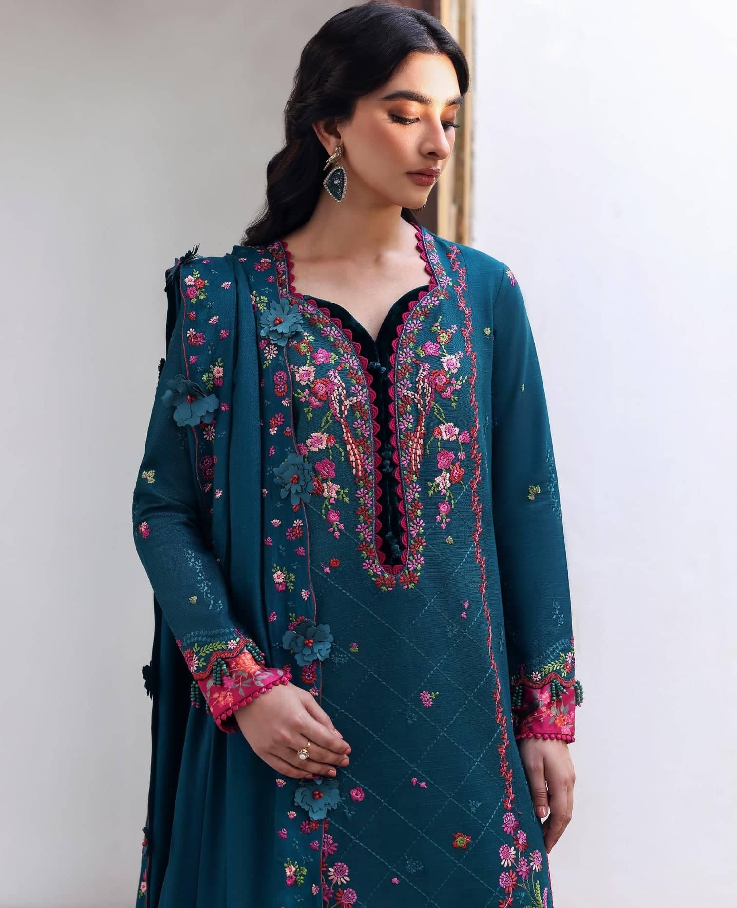 Republic Womens Wear Amaris/Winter/Teal/Khaddar