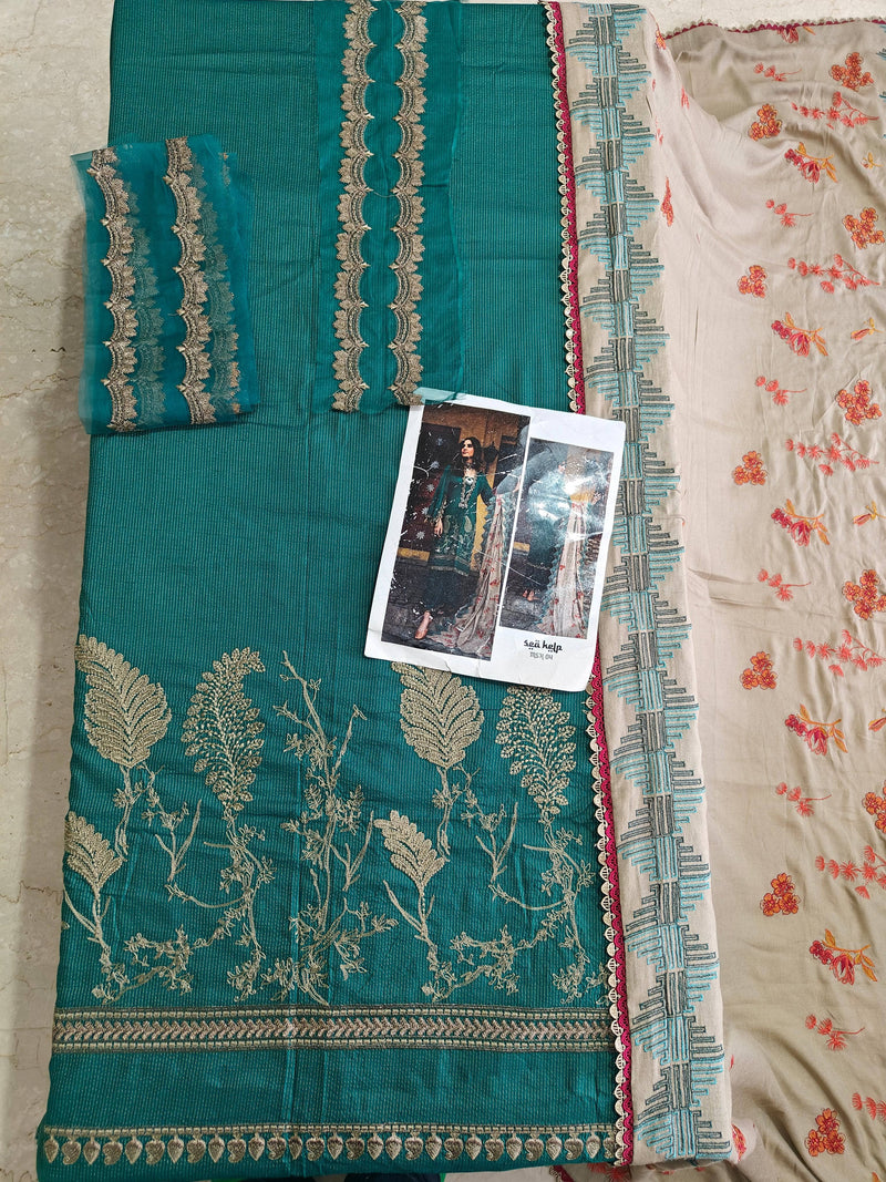 Semi Stitched/Charizma Masakali Signature/Massori/Embroideried Shawl/MSK 04