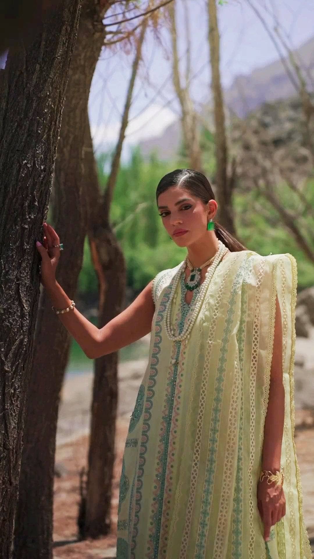 Stitched Look of Unstitched Crimson/Medley of Lace/7 B/Lemon/Size - S M L XL