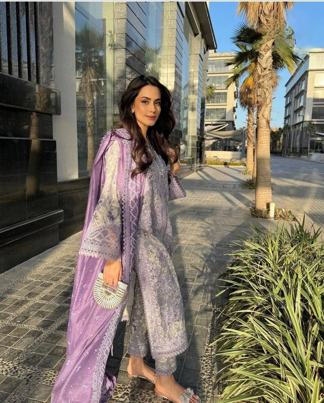 Spotted in Afrozeh Summer Together Lawnkari/Wisteria/Lilac