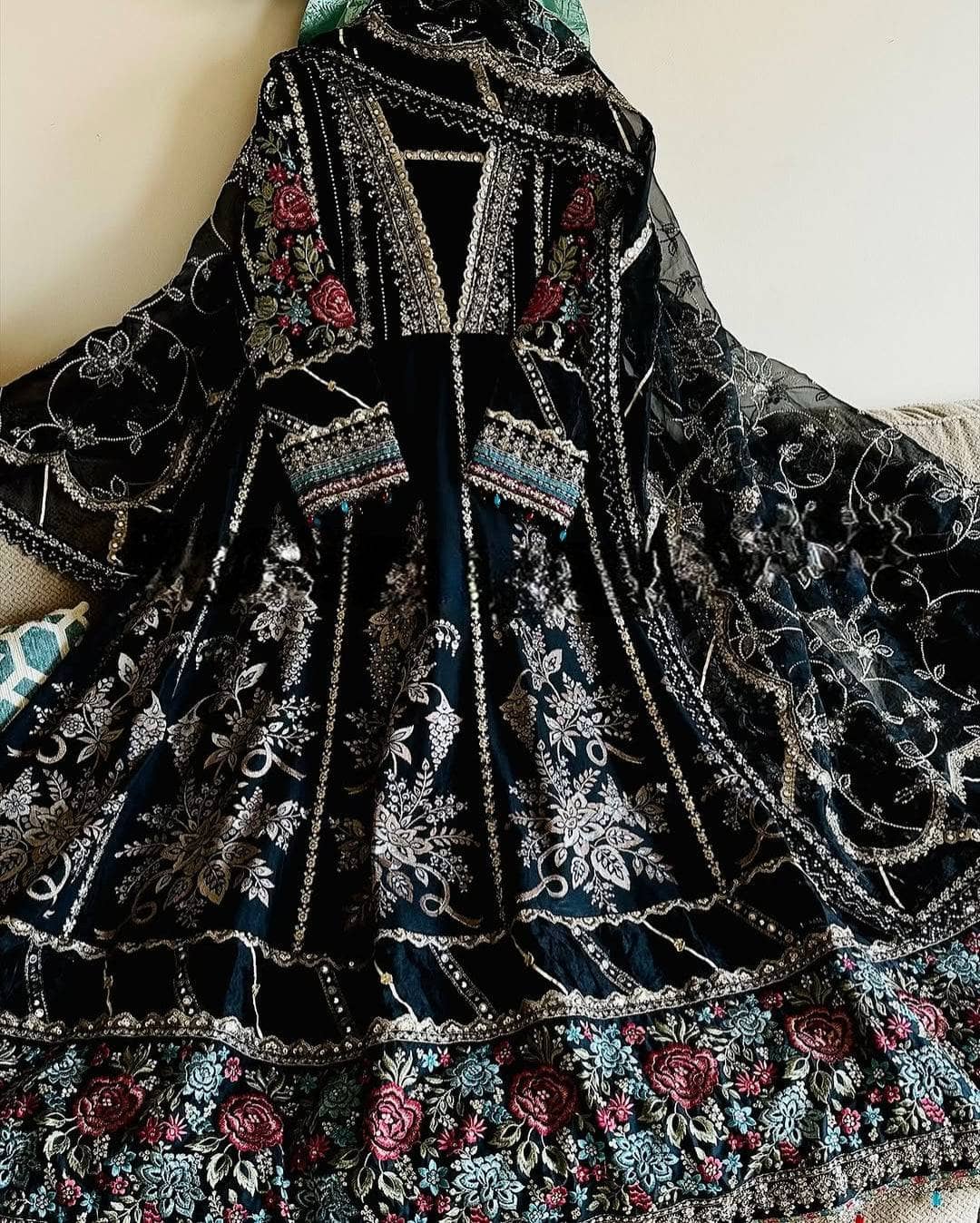 Stitched Look of Unstitched Maria B Sateen/CST-806/Size - S M L XL