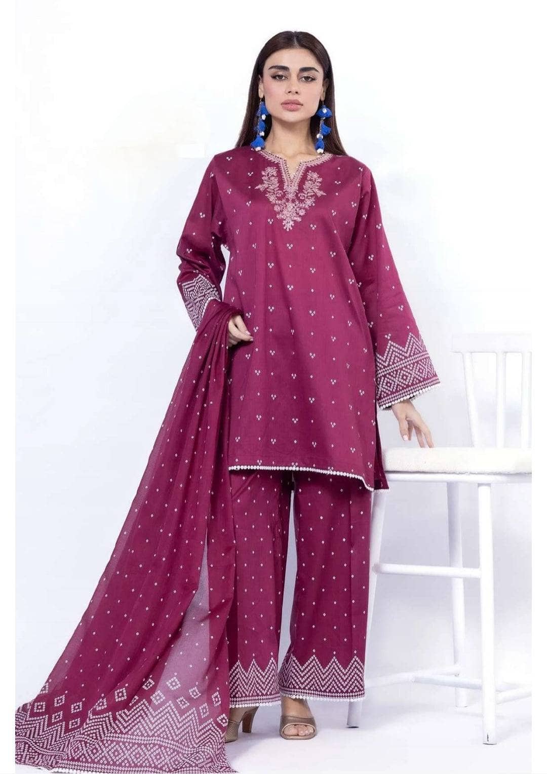 Khaadi Lawn 25/Shirt Dupatta Bottom Set/SS260