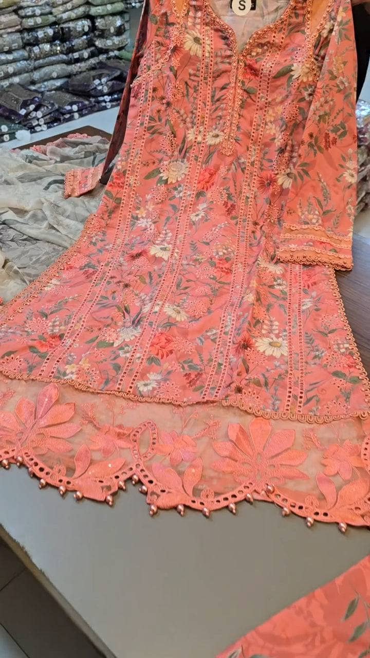 Stitched Look of Unstitched Maria B M Prints 25/8A/Size - XL L M S