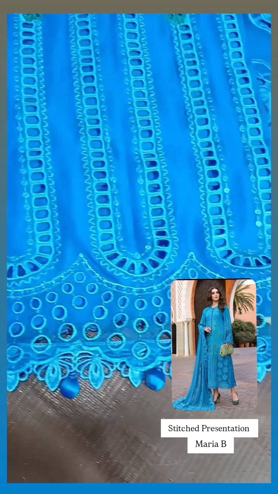 Stitched Look of Unstitched Maria B Luxury Lawn 25/3 B/Size - XL L M S