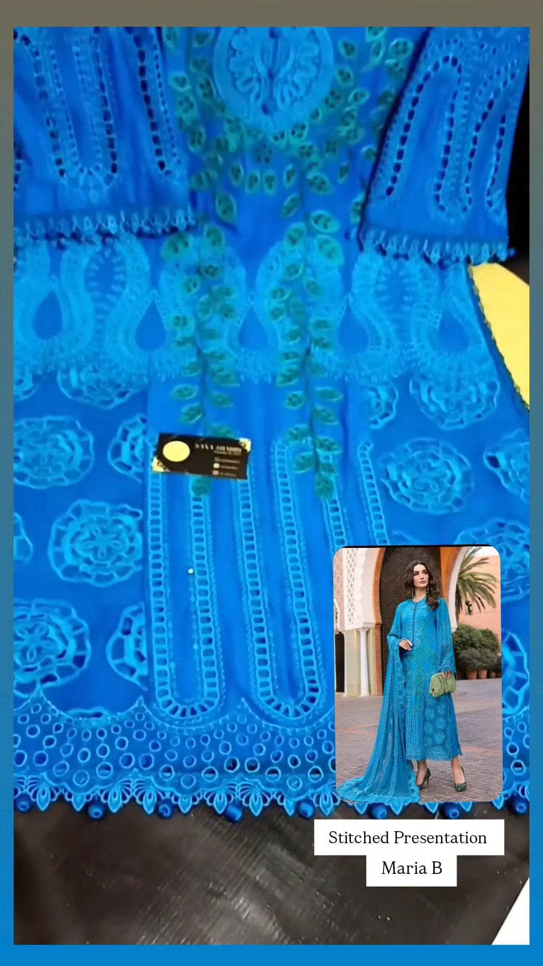 Stitched Look of Unstitched Maria B Luxury Lawn 25/3 B/Size - XL L M S