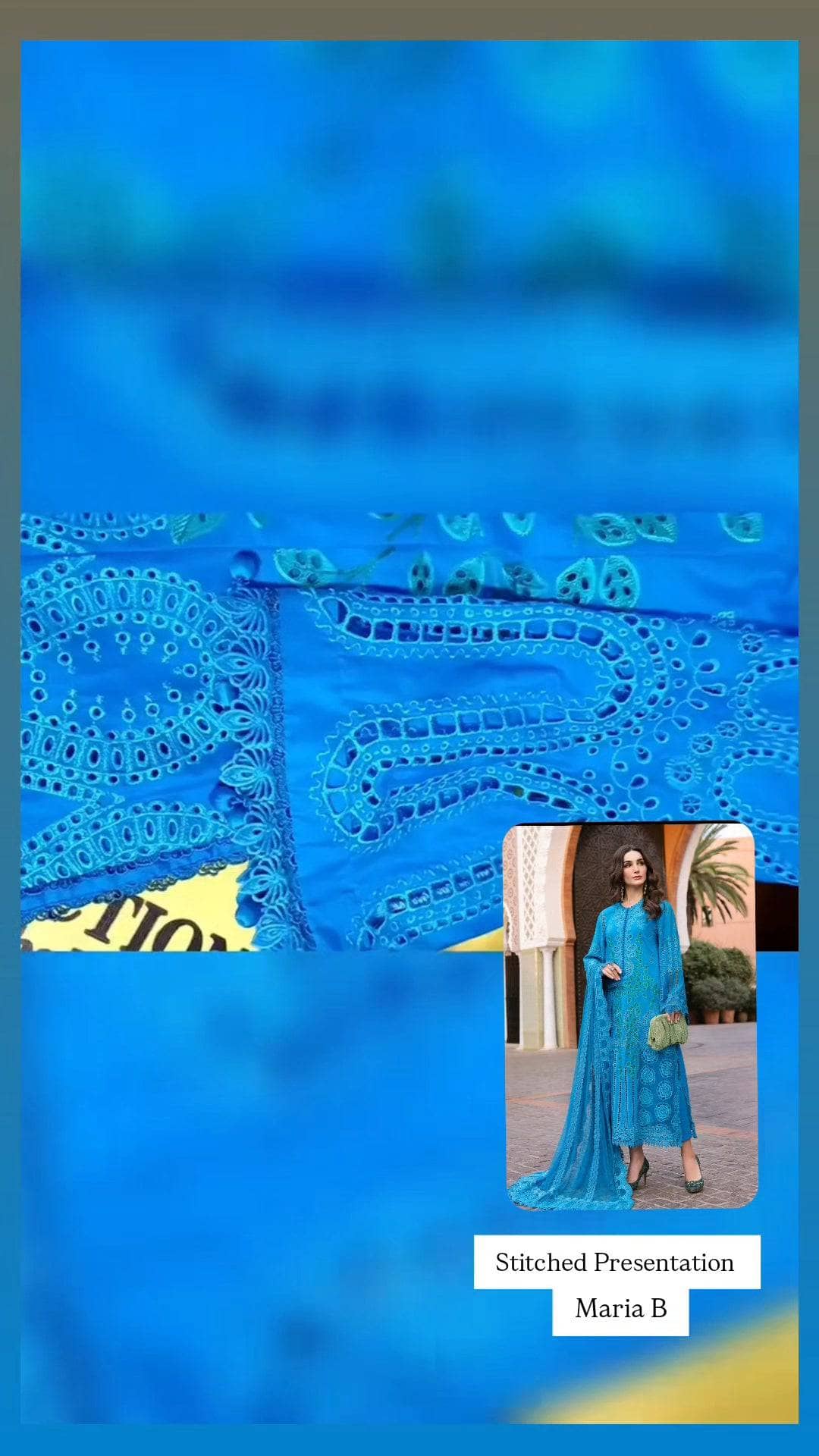 Stitched Look of Unstitched Maria B Luxury Lawn 25/3 B/Size - XL L M S