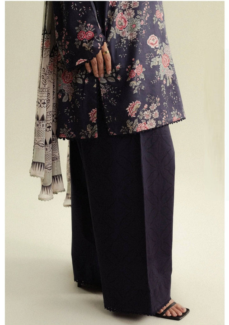 Zara Shahjahan Coco Prints 25/Fall Edit/Aster-4A/Aster-4A/Blue